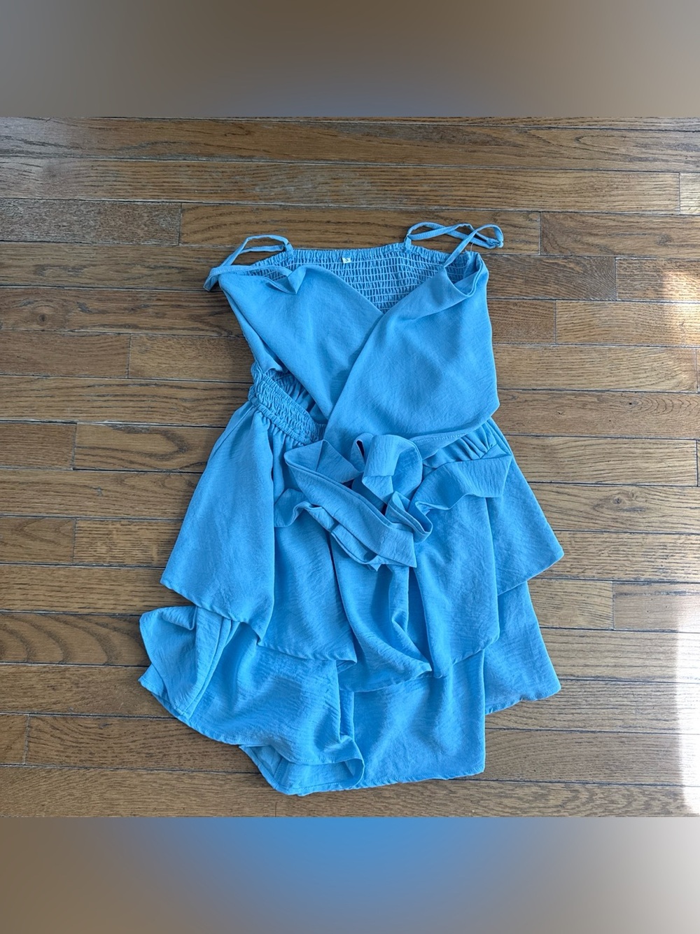 Woman's Blue Ruffle Sundress